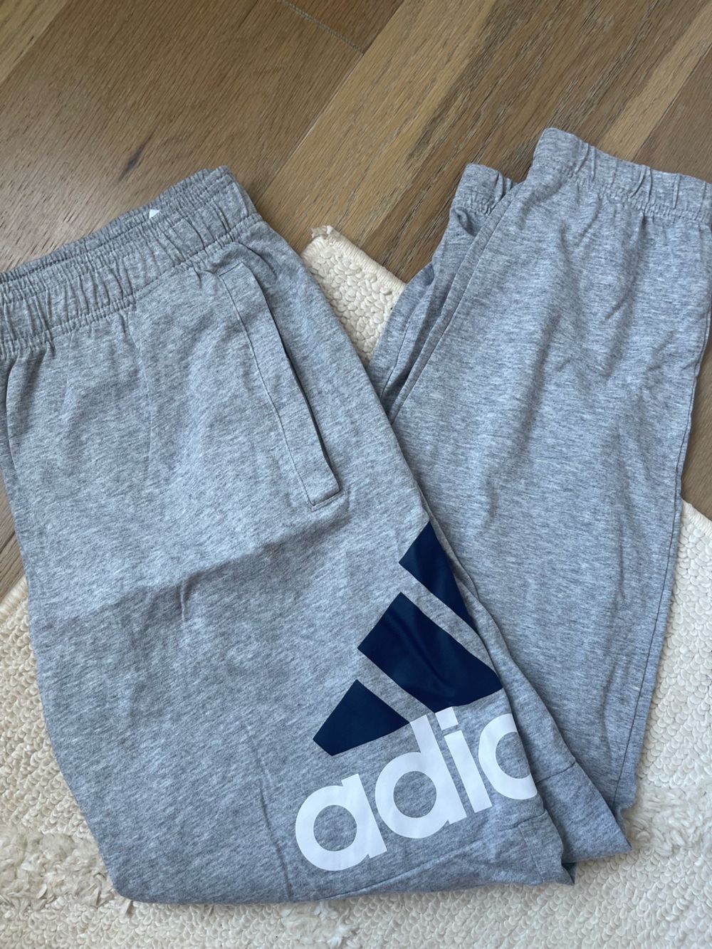 adidas Gray Sweatpants with Logo Accent